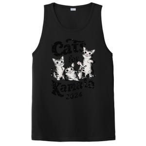 Cats For Kamala 2024 Funny President Kamala Harris Gift PosiCharge Competitor Tank