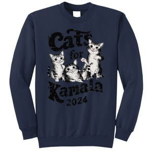 Cats For Kamala 2024 Funny President Kamala Harris Gift Sweatshirt