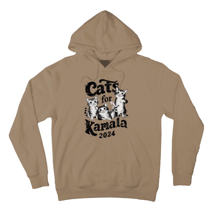 Cats For Kamala 2024 Funny President Kamala Harris Gift Hoodie