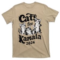 Cats For Kamala 2024 Funny President Kamala Harris Gift T-Shirt