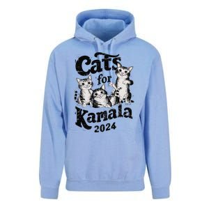 Cats For Kamala 2024 Funny President Kamala Harris Gift Unisex Surf Hoodie