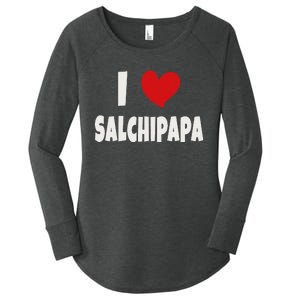 Colombian Food Lover Colombia I Love Salchipapa Women's Perfect Tri Tunic Long Sleeve Shirt