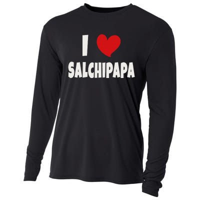 Colombian Food Lover Colombia I Love Salchipapa Cooling Performance Long Sleeve Crew