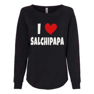 Colombian Food Lover Colombia I Love Salchipapa Womens California Wash Sweatshirt