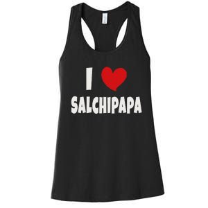 Colombian Food Lover Colombia I Love Salchipapa Women's Racerback Tank