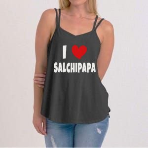 Colombian Food Lover Colombia I Love Salchipapa Women's Strappy Tank