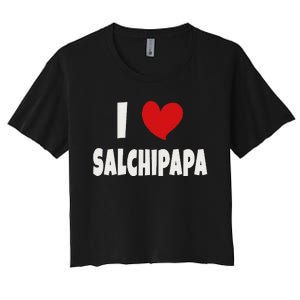 Colombian Food Lover Colombia I Love Salchipapa Women's Crop Top Tee