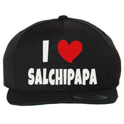 Colombian Food Lover Colombia I Love Salchipapa Wool Snapback Cap