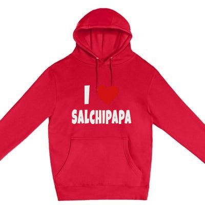 Colombian Food Lover Colombia I Love Salchipapa Premium Pullover Hoodie