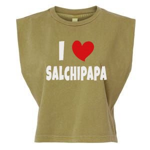 Colombian Food Lover Colombia I Love Salchipapa Garment-Dyed Women's Muscle Tee