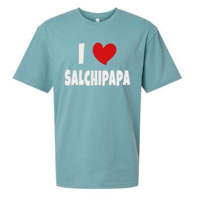 Colombian Food Lover Colombia I Love Salchipapa Sueded Cloud Jersey T-Shirt