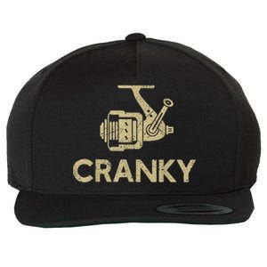 Crankbait Fishing Lure Cranky Funny Gift Ideas For Fishing Wool Snapback Cap