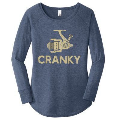 Crankbait Fishing Lure Cranky Funny Gift Ideas For Fishing Women's Perfect Tri Tunic Long Sleeve Shirt