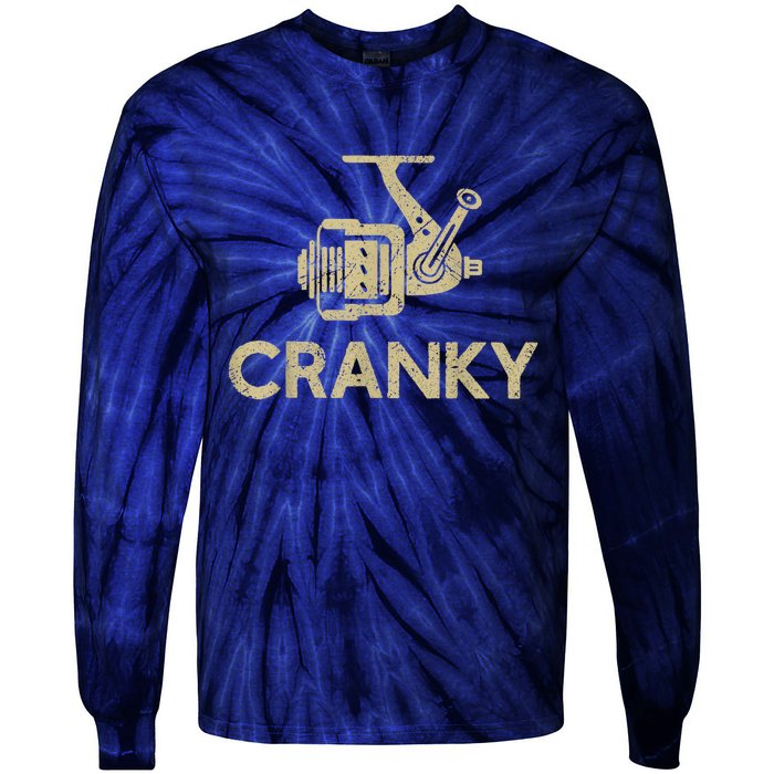 Crankbait Fishing Lure Cranky Funny Gift Ideas For Fishing Tie-Dye Long Sleeve Shirt