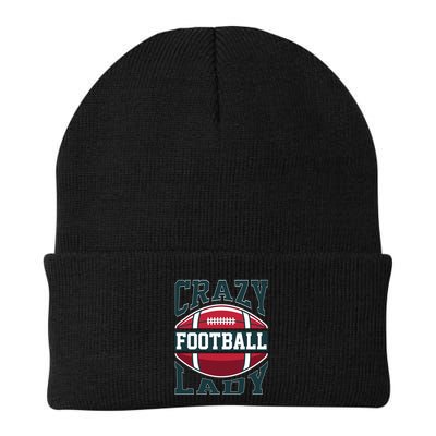 Crazy Football Lady Rugby Graphic Beanie