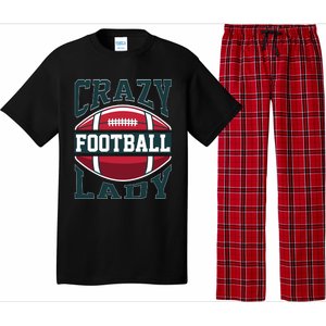 Crazy Football Lady Rugby Graphic Pajama Set