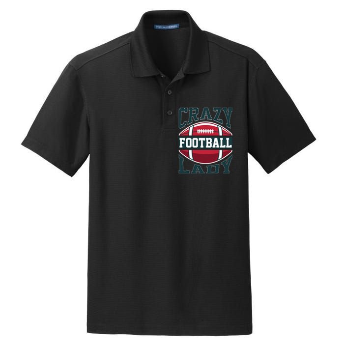 Crazy Football Lady Rugby Graphic Dry Zone Grid Polo