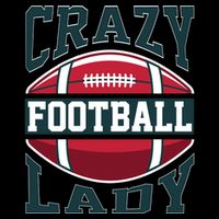 Crazy Football Lady Rugby Graphic Womens Tank Top