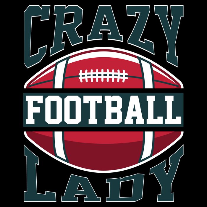 Crazy Football Lady Rugby Graphic Womens Tank Top