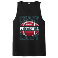 Crazy Football Lady Rugby Graphic PosiCharge Competitor Tank