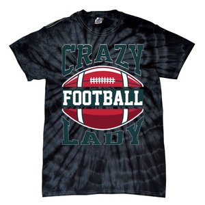 Crazy Football Lady Rugby Graphic Tie-Dye T-Shirt