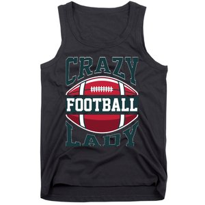 Crazy Football Lady Rugby Graphic Tank Top