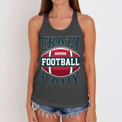 Crazy Football Lady Rugby Graphic Women's Knotted Racerback Tank