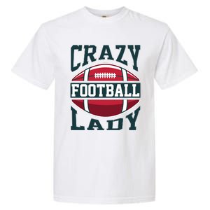 Crazy Football Lady Rugby Graphic Garment-Dyed Heavyweight T-Shirt