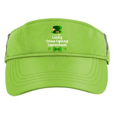 Crime Fighting Leprechaun St Patricks Day Police Officer Cop Funny Gift Adult Drive Performance Visor