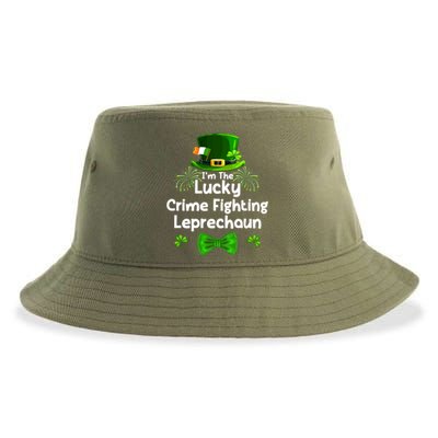 Crime Fighting Leprechaun St Patricks Day Police Officer Cop Funny Gift Sustainable Bucket Hat