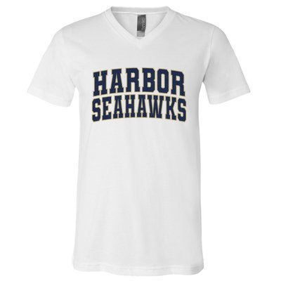 College Fever Los Angeles Harbor College Seahawks 01 V-Neck T-Shirt