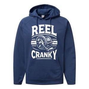 Crankbait Fishing Lure Cranky Funny Gift Ideas For Fishing Performance Fleece Hoodie