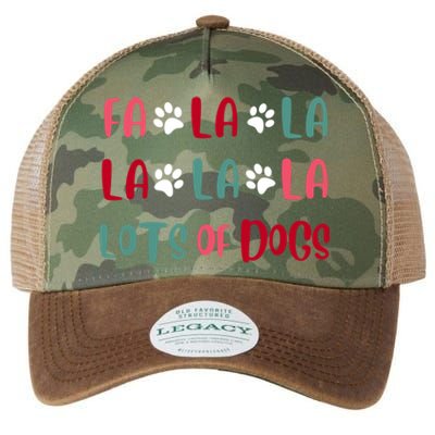 Cute Fa La La Lots Of Dogs Christmas Dog Love Xmas Legacy Tie Dye Trucker Hat