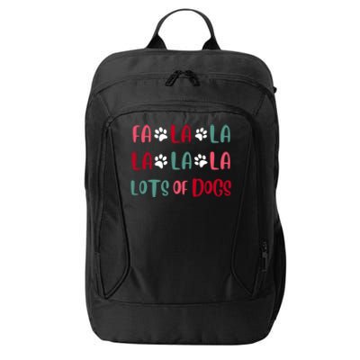 Cute Fa La La Lots Of Dogs Christmas Dog Love Xmas City Backpack