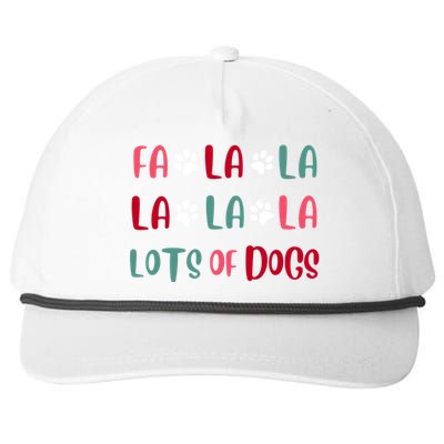 Cute Fa La La Lots Of Dogs Christmas Dog Love Xmas Snapback Five-Panel Rope Hat