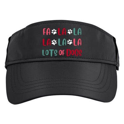 Cute Fa La La Lots Of Dogs Christmas Dog Love Xmas Adult Drive Performance Visor