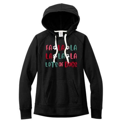 Cute Fa La La Lots Of Dogs Christmas Dog Love Xmas Women's Fleece Hoodie