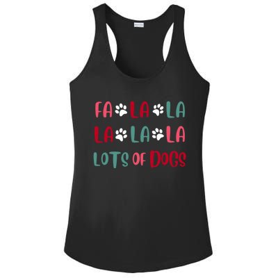 Cute Fa La La Lots Of Dogs Christmas Dog Love Xmas Ladies PosiCharge Competitor Racerback Tank