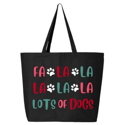 Cute Fa La La Lots Of Dogs Christmas Dog Love Xmas 25L Jumbo Tote