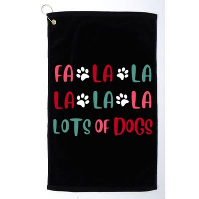 Cute Fa La La Lots Of Dogs Christmas Dog Love Xmas Platinum Collection Golf Towel