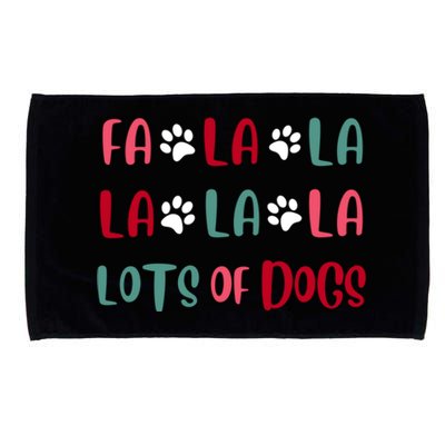 Cute Fa La La Lots Of Dogs Christmas Dog Love Xmas Microfiber Hand Towel