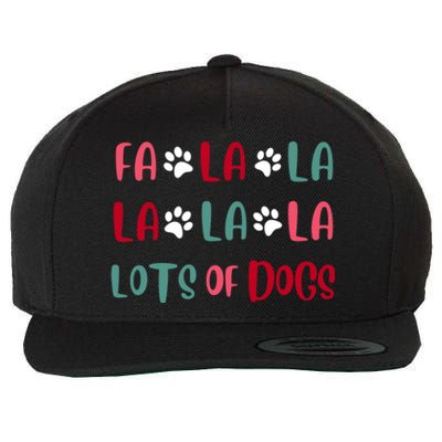 Cute Fa La La Lots Of Dogs Christmas Dog Love Xmas Wool Snapback Cap