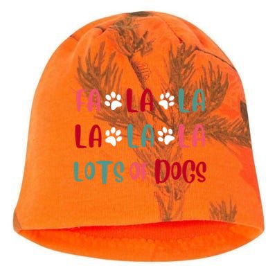 Cute Fa La La Lots Of Dogs Christmas Dog Love Xmas Kati - Camo Knit Beanie