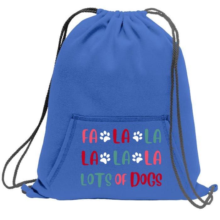 Cute Fa La La Lots Of Dogs Christmas Dog Love Xmas Sweatshirt Cinch Pack Bag