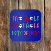 Cute Fa La La Lots Of Dogs Christmas Dog Love Xmas Coaster