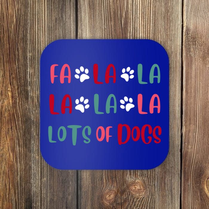 Cute Fa La La Lots Of Dogs Christmas Dog Love Xmas Coaster