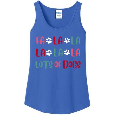 Cute Fa La La Lots Of Dogs Christmas Dog Love Xmas Ladies Essential Tank