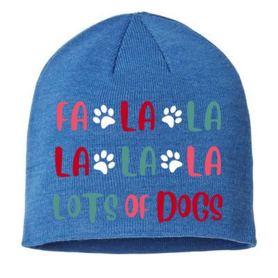 Cute Fa La La Lots Of Dogs Christmas Dog Love Xmas Sustainable Beanie