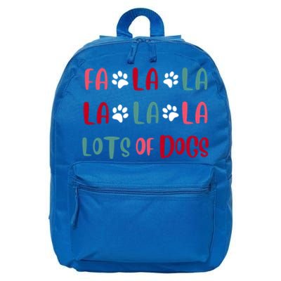 Cute Fa La La Lots Of Dogs Christmas Dog Love Xmas 16 in Basic Backpack