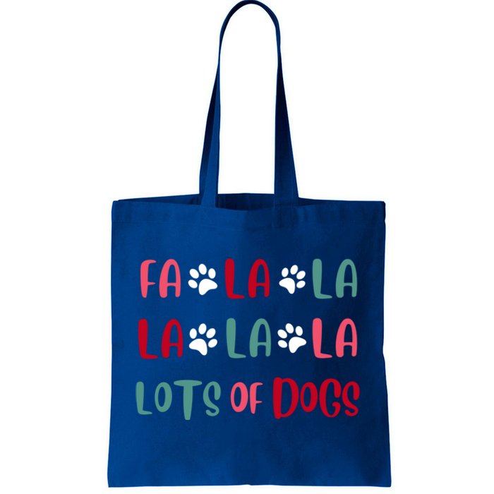 Cute Fa La La Lots Of Dogs Christmas Dog Love Xmas Tote Bag